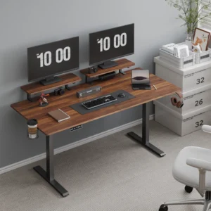 Standing Desk with Adjustable Shelves